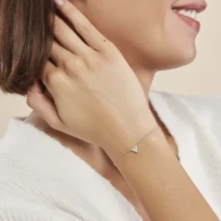 Bracelet Cassandre Argent Blanc Oxyde De Zirconium