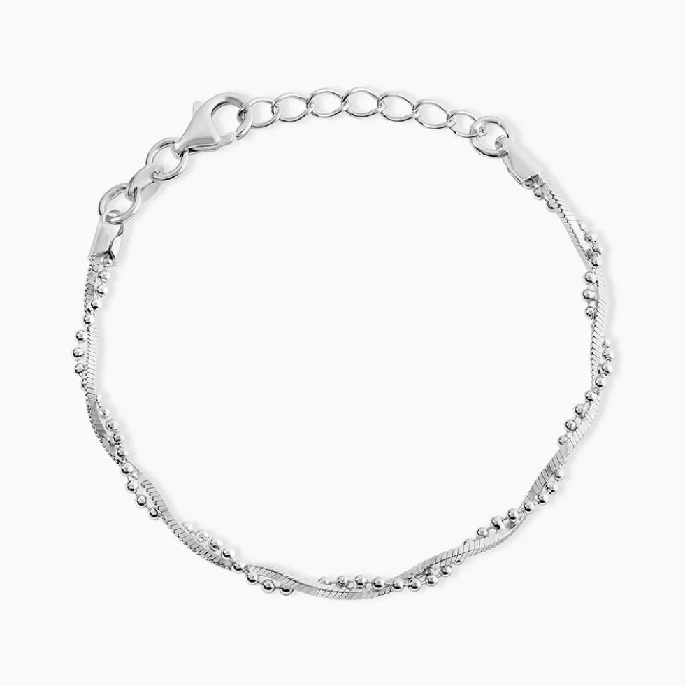 Bracelet Cathel Argent Blanc