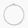Bracelet Ciana Torsade Diamante Argent Blanc