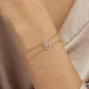 Bracelet Classical Plaqué Or Jaune Oxyde De Zirconium