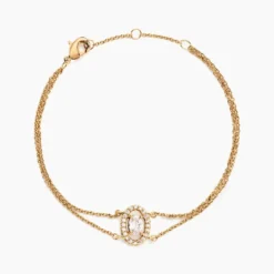 Bracelet Classical Plaqué Or Jaune Oxyde De Zirconium