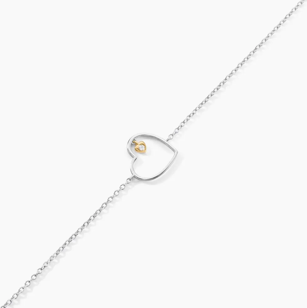 Bracelet Cleane Or Jaune Argent Blanc Oxyde De Zirconium