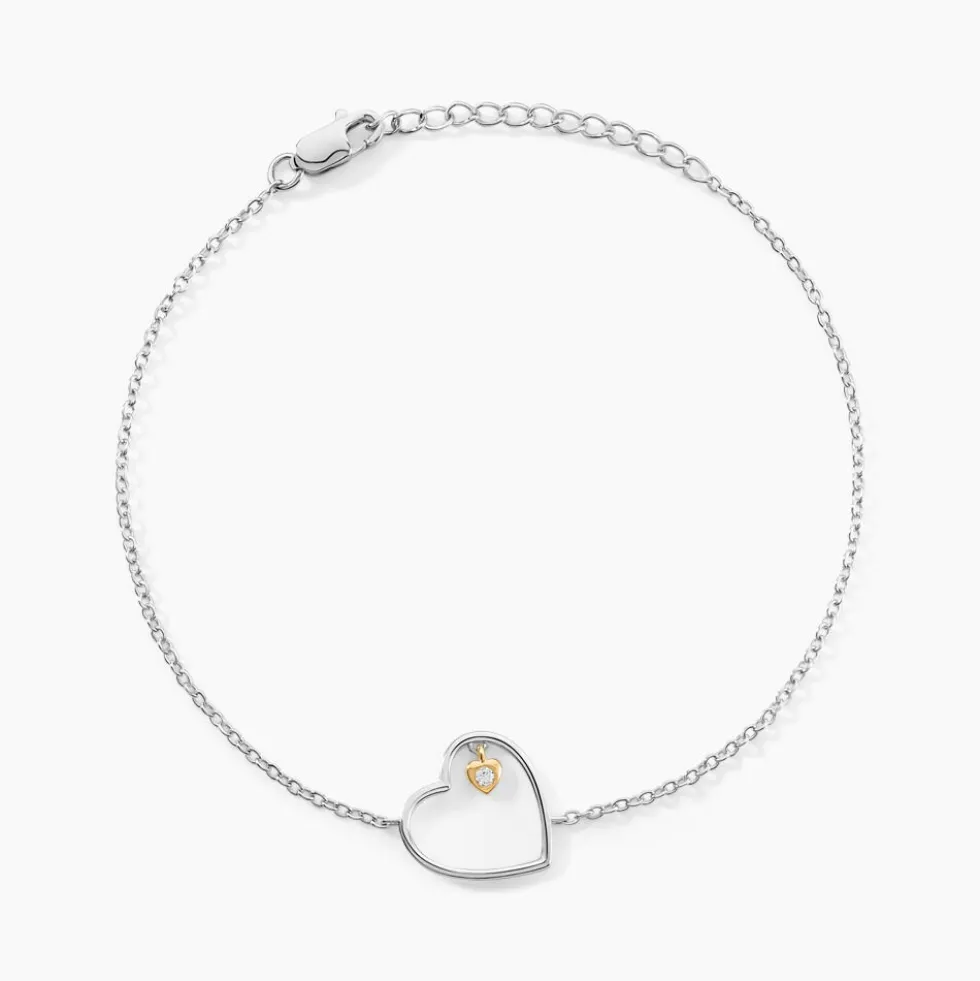 Bracelet Cleane Or Jaune Argent Blanc Oxyde De Zirconium