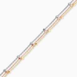 Bracelet Clorinthe Argent Tricolore