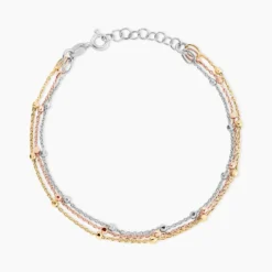 Bracelet Clorinthe Argent Tricolore