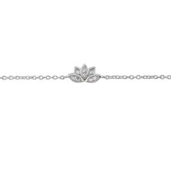 Bracelet Coeur Gravable Or Blanc