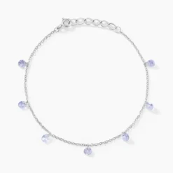 Bracelet Collie Argent Blanc Oxyde De Zirconium