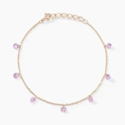 Bracelet Collie Argent Rose Oxyde De Zirconium