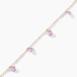 Bracelet Collie Argent Rose Oxyde De Zirconium