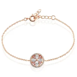 Bracelet Collin Argent Rose Oxyde De Zirconium