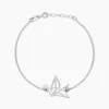 Bracelet Colombe Argent Blanc