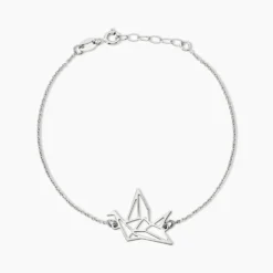 Bracelet Colombe Argent Blanc