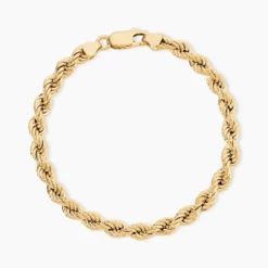 Bracelet Cordelia Maille Corde Or Jaune