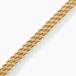 Bracelet Cordelia Maille Corde 3 Rangs Or Jaune
