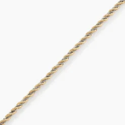 Bracelet Cordelia Maille Corde Et Venitienne Or Bicolore