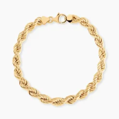 Bracelet Cordelia Maille Corde Or Jaune