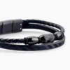 Bracelet Cuir De Vache Noir Onyx