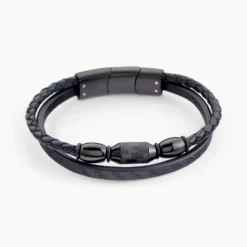 Bracelet Cuir De Vache Noir Onyx