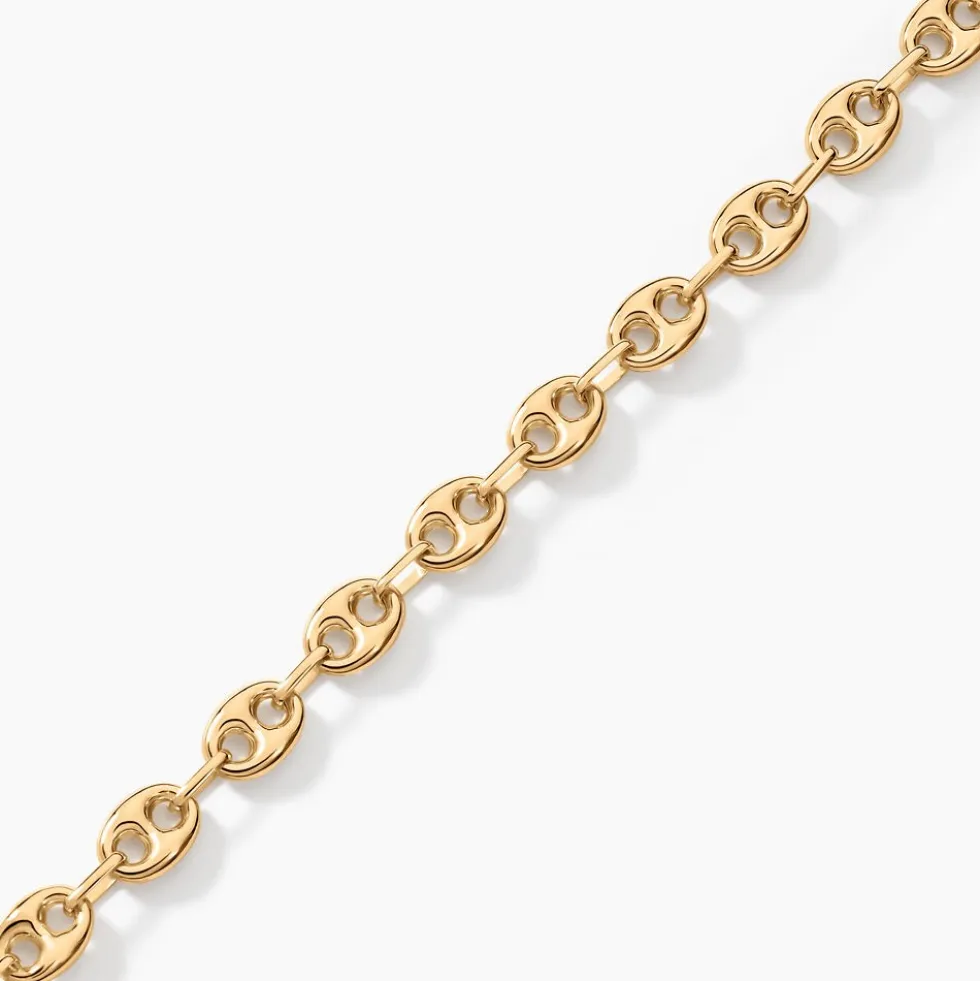 Bracelet Dami Maille Grain De Café Or Jaune