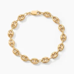 Bracelet Dami Maille Grain De Café Or Jaune