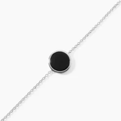 Bracelet Damioen Argent Blanc Agate