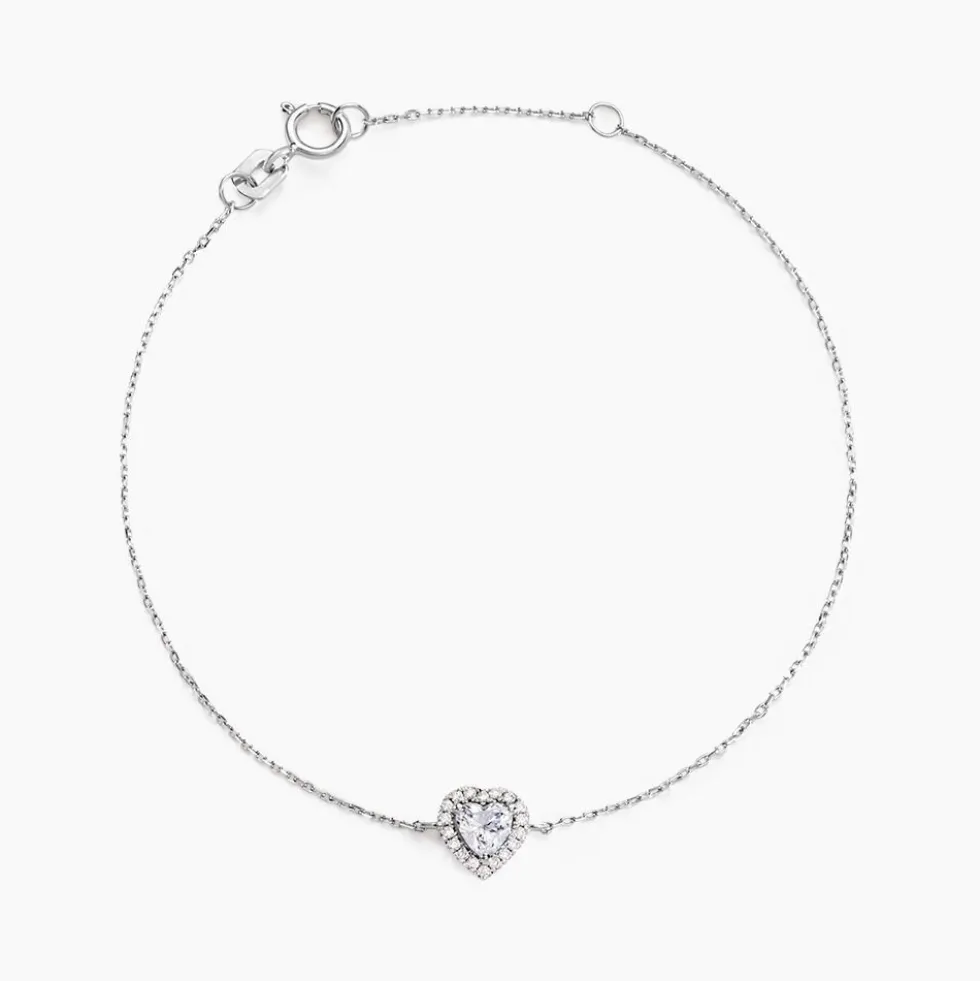 Bracelet Dari Or Blanc Oxyde De Zirconium