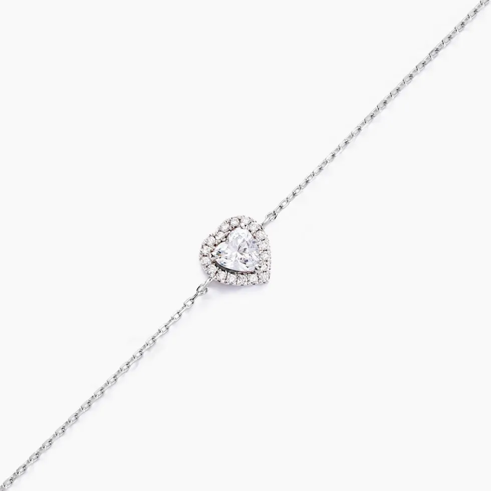 Bracelet Dari Or Blanc Oxyde De Zirconium