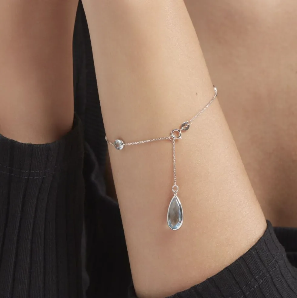 Bracelet Dennis Or Blanc Topaze