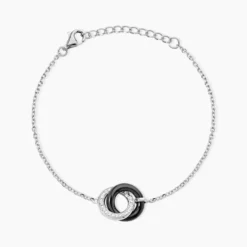 Bracelet Dina Argent Blanc Céramique Et Oxyde De Zirconium