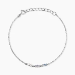 Bracelet Dion Argent Blanc Oxyde De Zirconium