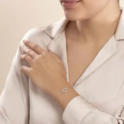 Bracelet Donatiane Argent Blanc Oxyde De Zirconium