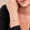 Bracelet Dua Argent Blanc Perle De Culture Oxyde De Zirconium