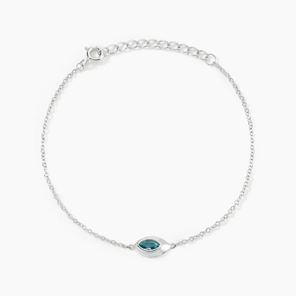 Bracelet Duchesse Argent Blanc Oxyde De Zirconium