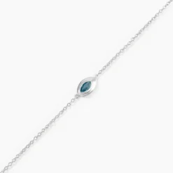 Bracelet Duchesse Argent Blanc Oxyde De Zirconium