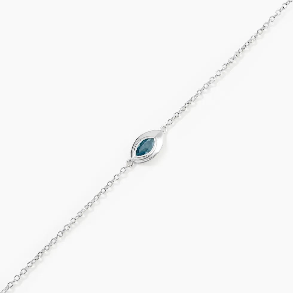 Bracelet Duchesse Argent Blanc Oxyde De Zirconium