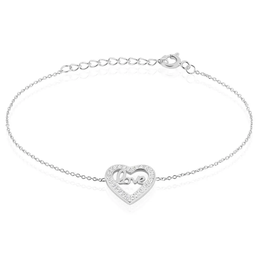 Bracelet Elansa Argent Blanc Oxyde De Zirconium