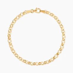 Bracelet Elviaae Maille Jaseron Or Jaune