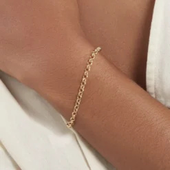 Bracelet Elviaae Maille Jaseron Or Jaune