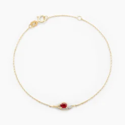Bracelet Emotion Or Jaune Rubis Diamant