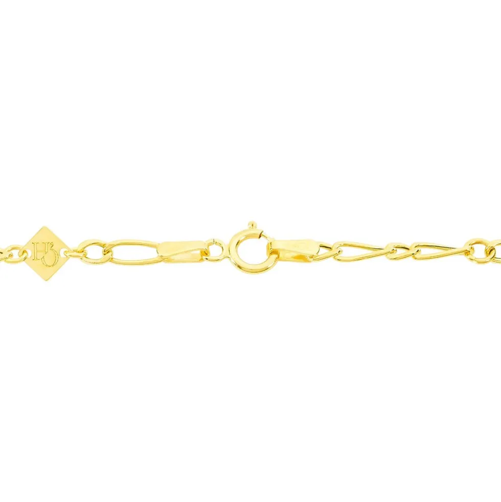 Bracelet Esma Maille Alternee 1/3 Or Jaune