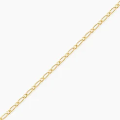 Bracelet Esma Maille Alternee 1/3 Or Jaune