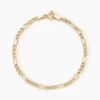 Bracelet Esma Maille Alternee 1/3 Or Jaune