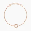 Bracelet Eugenie Argent Rose Oxyde De Zirconium
