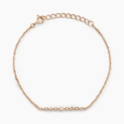Bracelet Eugenie Argent Rose Oxyde De Zirconium