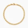 Bracelet Eunice Or Jaune Maille Marine