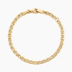 Bracelet Eunice Or Jaune Maille Marine