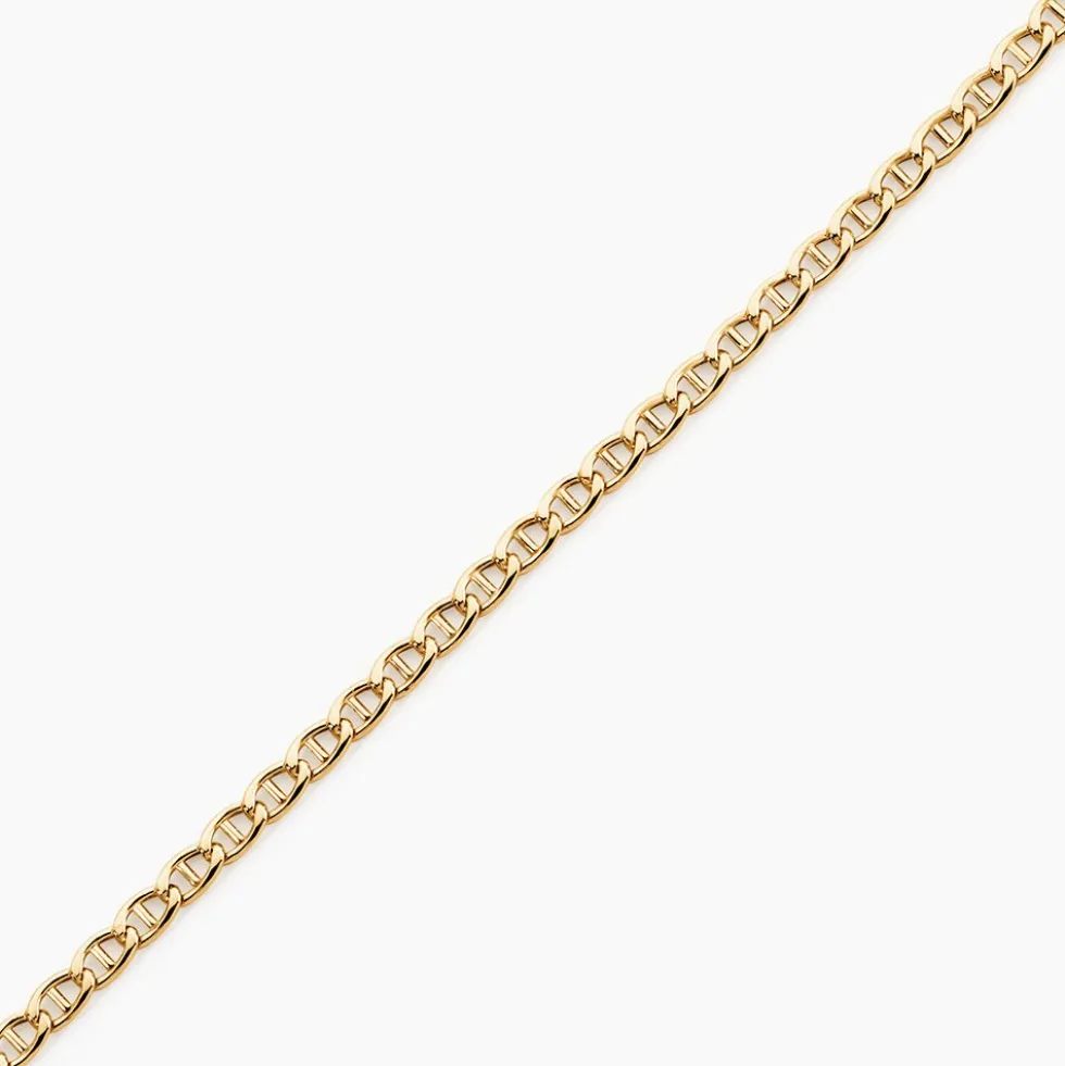 Bracelet Eunice Or Jaune Maille Marine