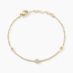 Bracelet Eva Acier Jaune Cristal