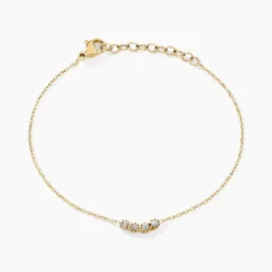 Bracelet Eva Acier Jaune Cristaux