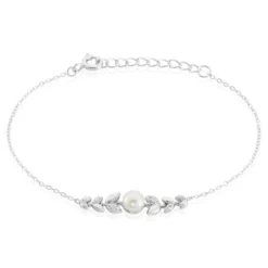 Bracelet Giambattista Argent Blanc Perle De Culture Oxyde De Zirconium